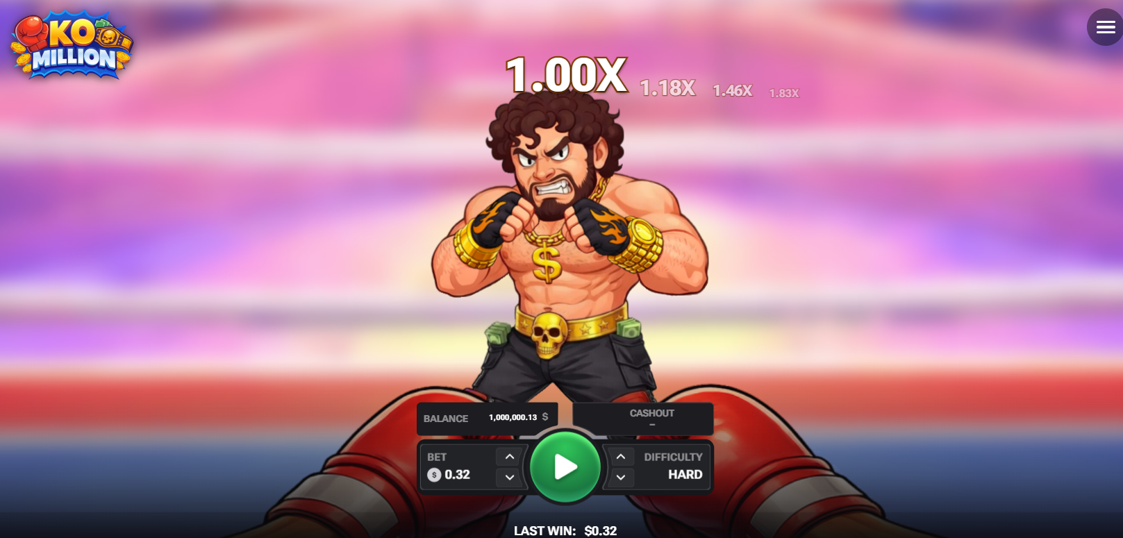 KO Million کی اسکرین پر باکسر اور ملٹی پلائر